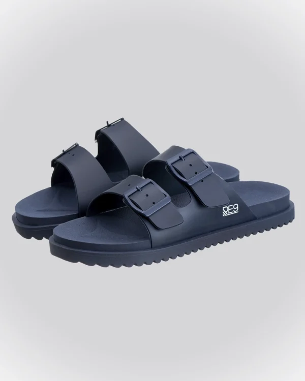 Sandália Papete Azul Renov Slide Fivela Ajustável - Image 3