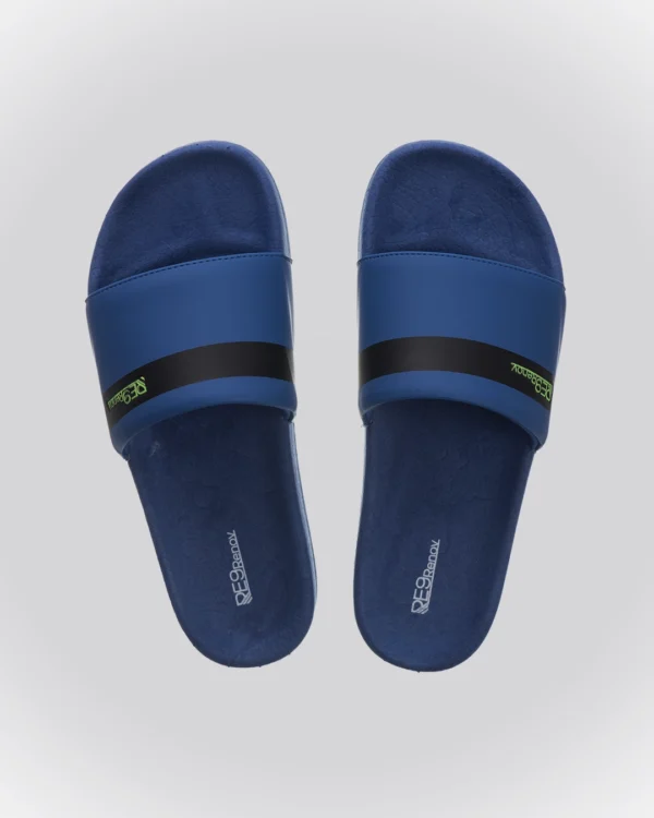 Chinelo Slide Azul Listra Renov tenha o máximo de conforto
