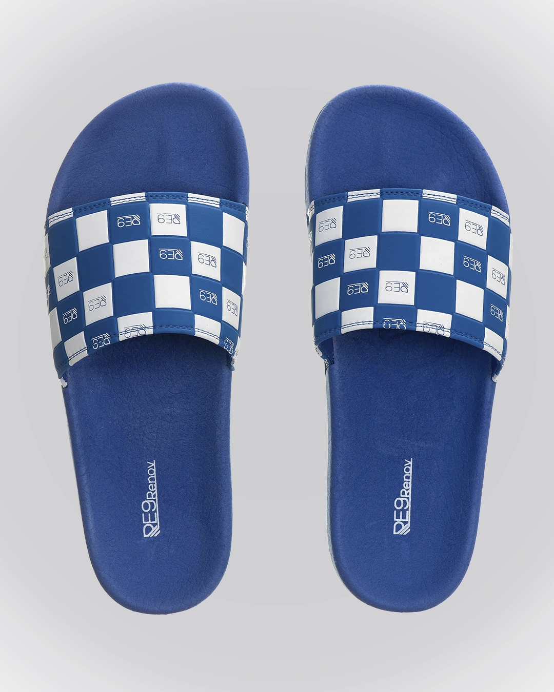 Chinelo Slide Azul Xadrez Renov O melhor conforto de todo o BRASIL!