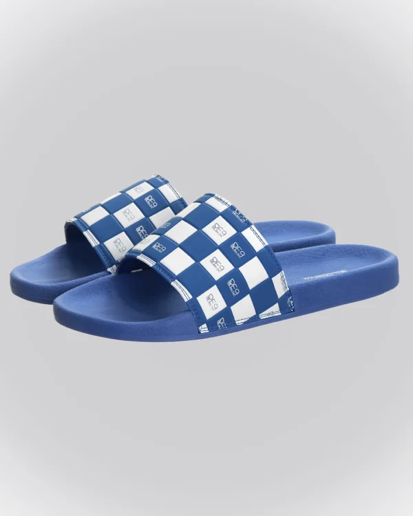Chinelo Slide Azul Xadrez Renov - Image 3