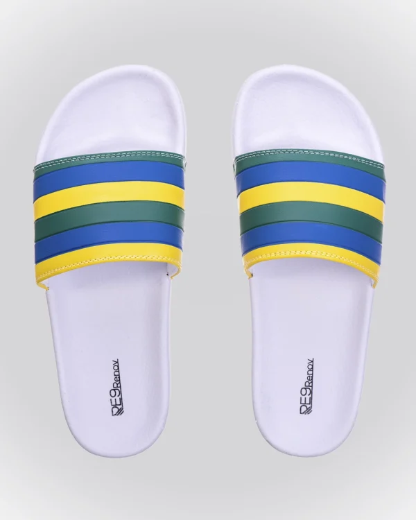 Chinelo Slide Branco Brasil Renov Brasil com leveza