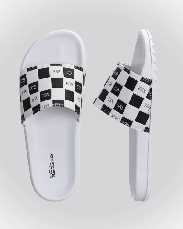 Chinelo Slide Branco Xadrez Renov - Image 2