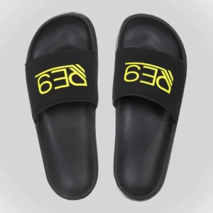Chinelo Preto/Amarelo EVA Leve lindo e moderno
