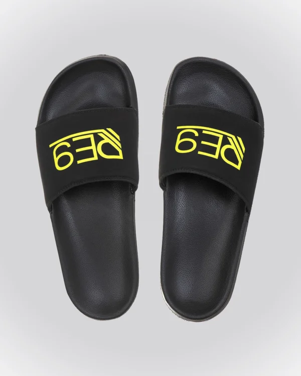 Chinelo Preto/Amarelo EVA Leve lindo e moderno