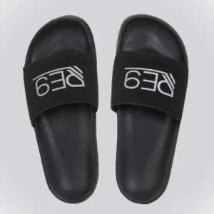 Chinelo Slide Preto/Prata EVA Leve Leveza com elegância
