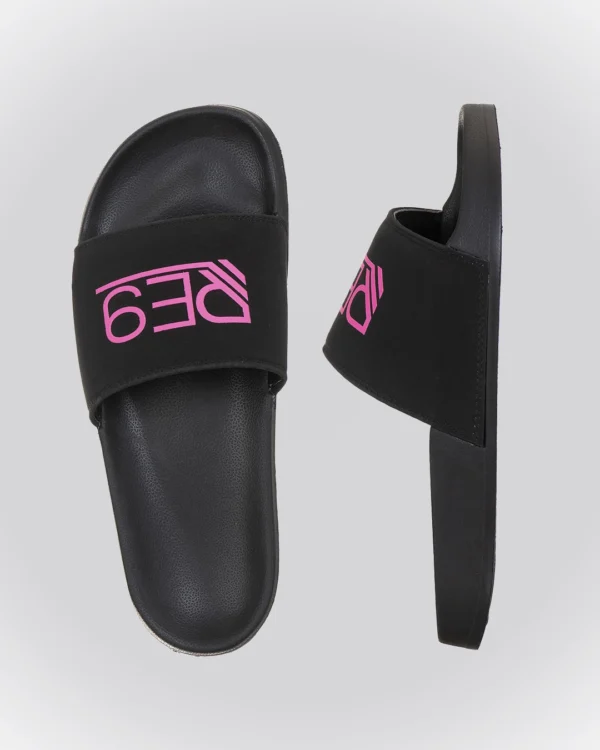 Chinelo Slide Preto/Rosa RE9 Renov EVA Leve - Image 2