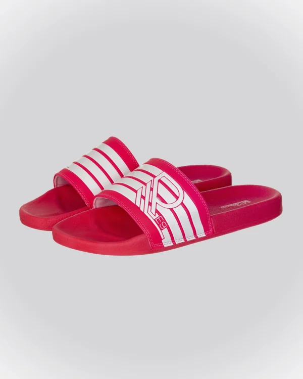 Chinelo Slide 4Listras Rosa/Branco Renov - Image 3