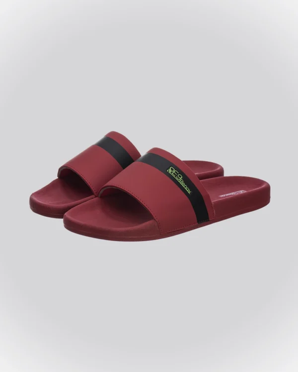 Chinelo Slide Vermelho Listra Renov - Image 2
