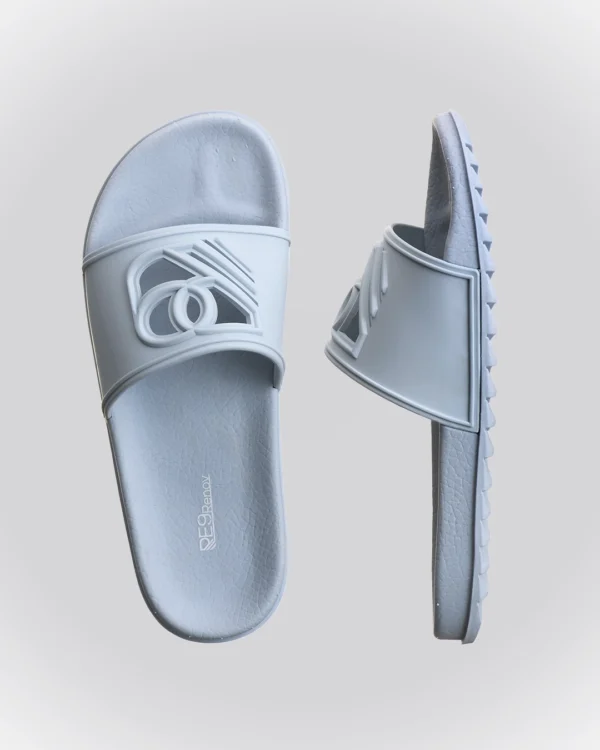 Chinelo Slide Azul CandyCollor Sandália Renov Logo Gravado Vazado - Image 2