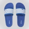 Chinelo Slide 4Listras Azul Renov design elegante com clean