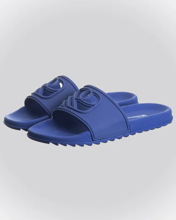 Chinelo Slide Azul Sandália Renov Logo Gravado Vazado - Image 3