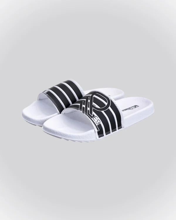 Chinelo Slide Branco 4Listras RE9 Infantil - Image 3