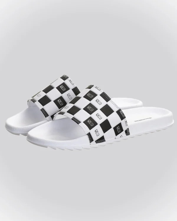 Chinelo Slide Branco Xadrez Renov - Image 3