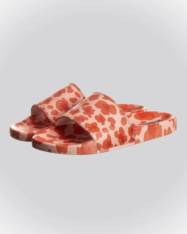 Chinelo Slide Renov Sandália Estampa Animal Print Laranja - Image 3
