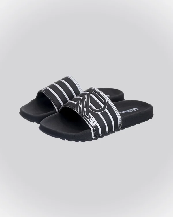 Chinelo Slide Preto 4Listras RE9 Infantil - Image 3