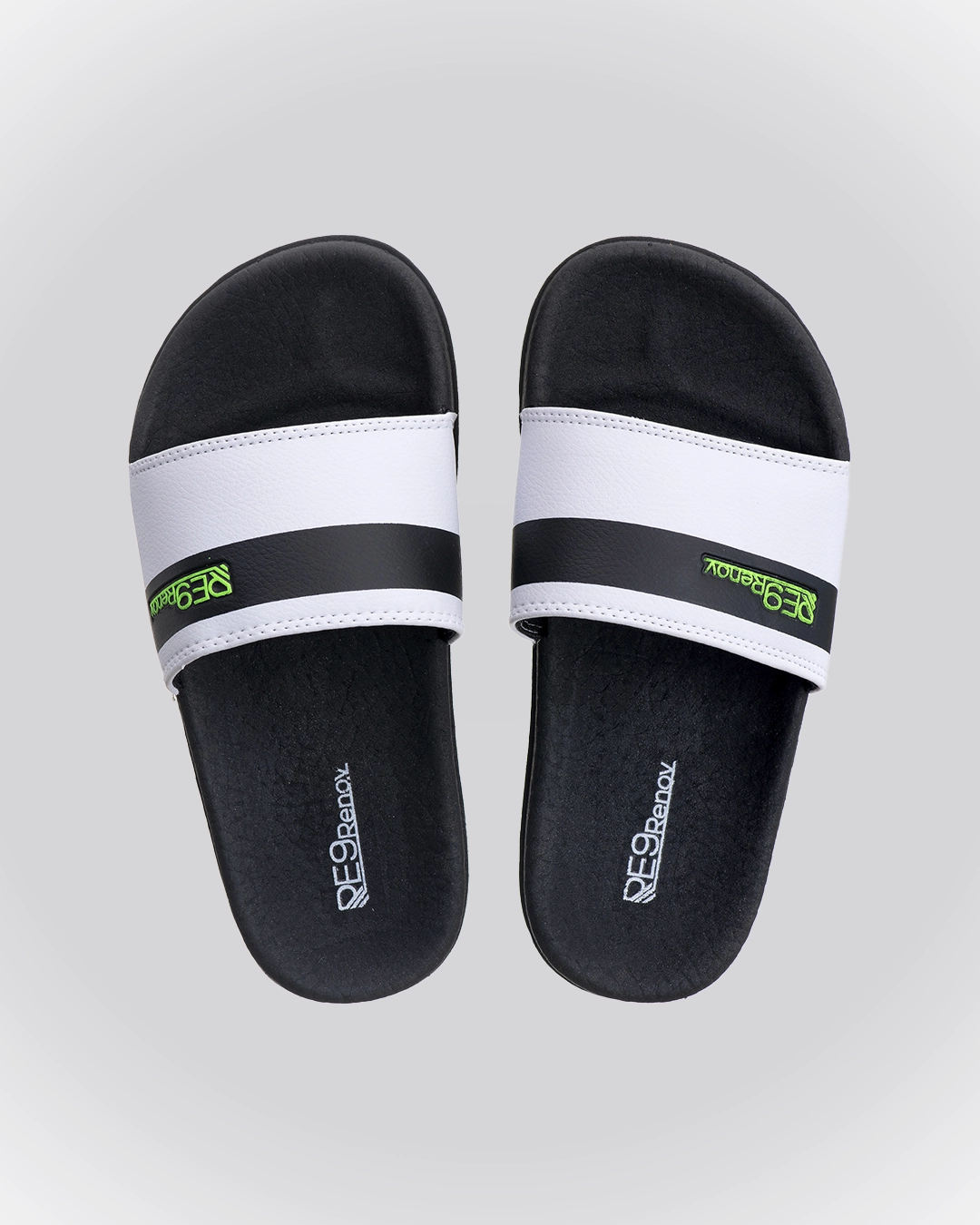 Chinelo Slide Preto/Branco Listra Infantil a modernidade do país