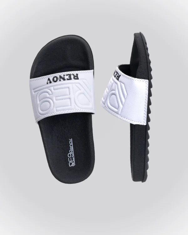 Chinelo Slide Preto/Branco RE9 Relevo Infantil - Image 2