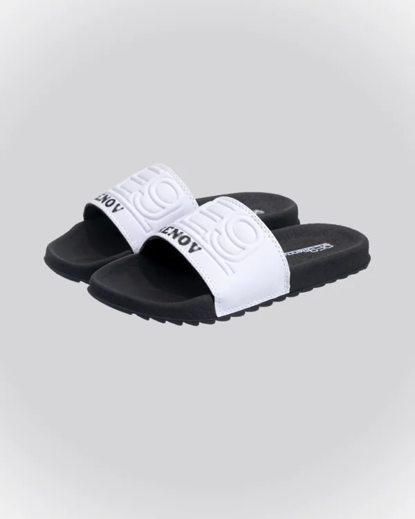 Chinelo Slide Preto/Branco RE9 Relevo Infantil - Image 3