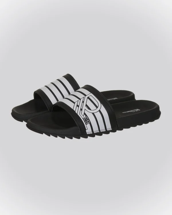 Chinelo Slide 4Listras Preto/Branco Renov - Image 3