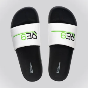 Chinelo Slide Preto/Branco RE9 Renov seja re9