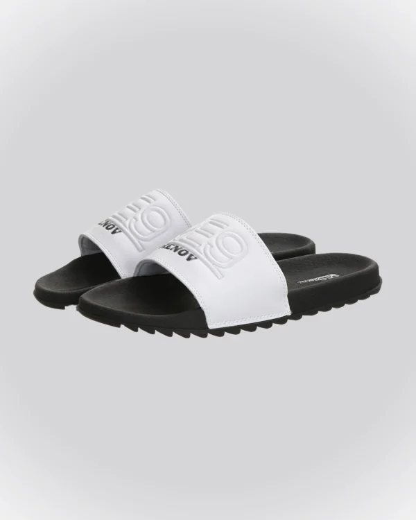 Chinelo Slide Preto/Branco RE9 Relevo Renov - Image 3