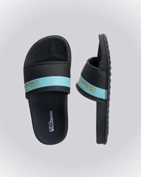 Chinelo Slide Preto Listra RE9 Infantil - Image 2
