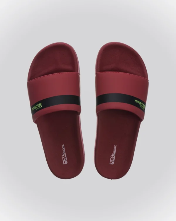 Chinelo Slide Vermelho Listra um conforto de RE9