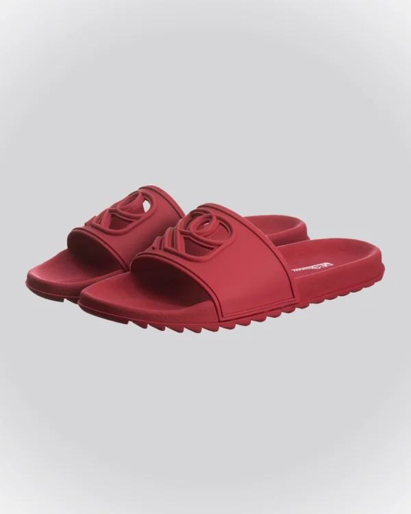 Chinelo Slide Vermelho Sandália Renov Logo Gravado Vazado - Image 3