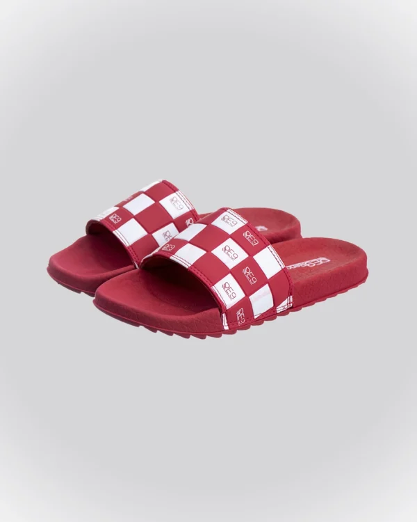 Chinelo Slide Vermelho Xadrez RE9 Infantil - Image 3